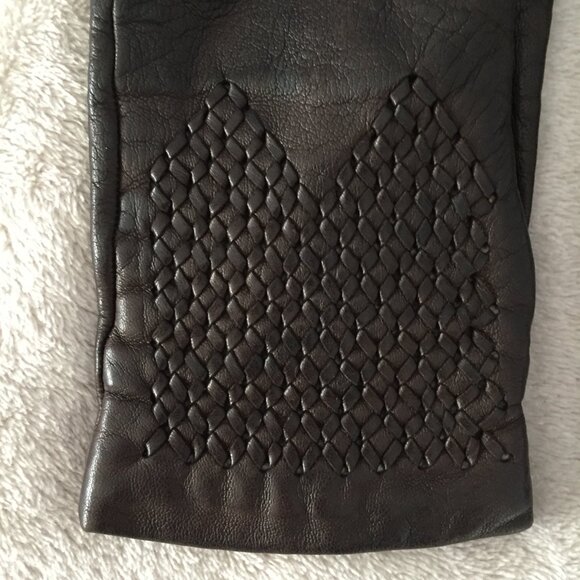 Brown Leather gloves sz S - Picture 4 of 9